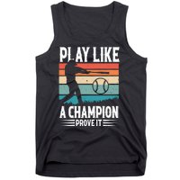 Play Like A Champion Prove It Vintage Sunset Retro Tank Top