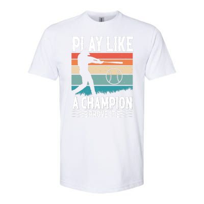 Play Like A Champion Prove It Vintage Sunset Retro Softstyle® CVC T-Shirt