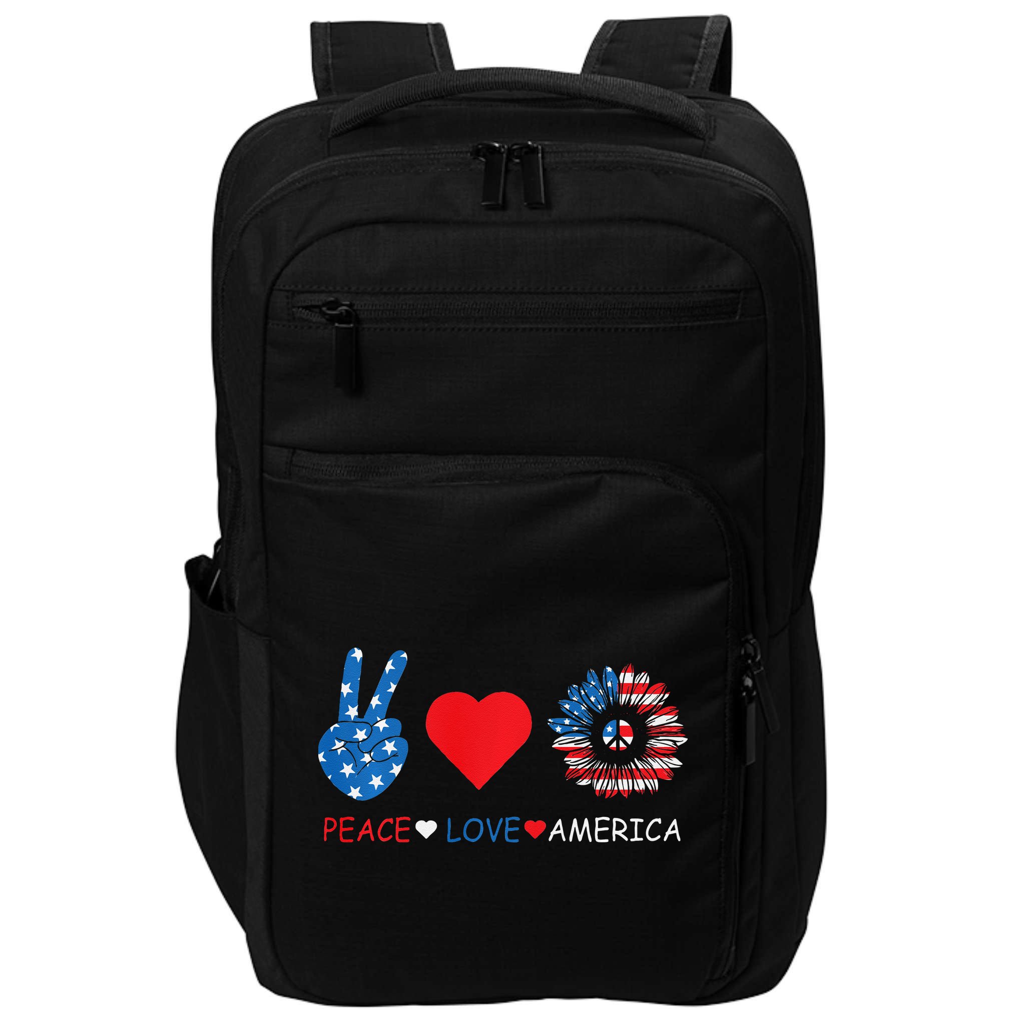 Peace Love America July 4th Impact Tech Backpack