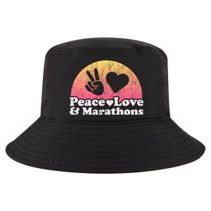 Peace Love And Marathons Marathon Great Gift Cool Comfort Performance Bucket Hat