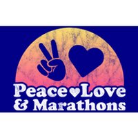 Peace Love And Marathons Marathon Great Gift Bumper Sticker