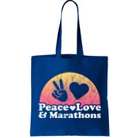 Peace Love And Marathons Marathon Great Gift Tote Bag