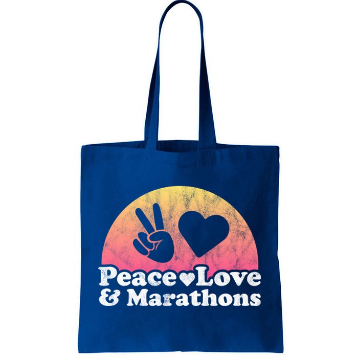 Peace Love And Marathons Marathon Great Gift Tote Bag