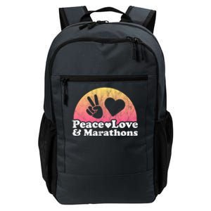 Peace Love And Marathons Marathon Great Gift Daily Commute Backpack