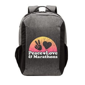 Peace Love And Marathons Marathon Great Gift Vector Backpack