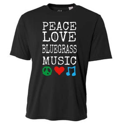 Peace Love And Bluegrass Music Bluegrass Cooling Performance Crew T-Shirt