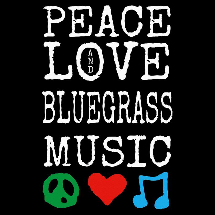 Peace Love And Bluegrass Music Bluegrass V-Neck T-Shirt