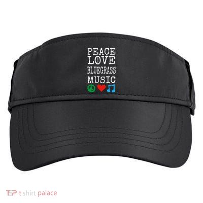 Peace Love And Bluegrass Music Bluegrass Adult Drive Performance Visor