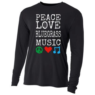 Peace Love And Bluegrass Music Bluegrass Cooling Performance Long Sleeve Crew