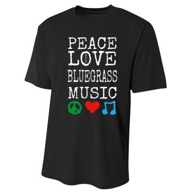 Peace Love And Bluegrass Music Bluegrass Performance Sprint T-Shirt