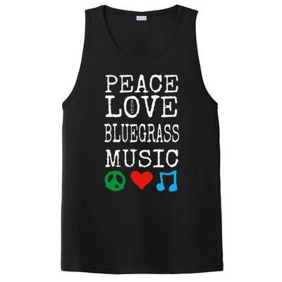 Peace Love And Bluegrass Music Bluegrass PosiCharge Competitor Tank