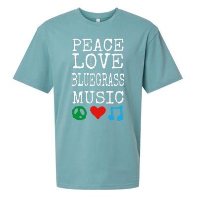 Peace Love And Bluegrass Music Bluegrass Sueded Cloud Jersey T-Shirt