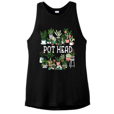 Plant Lover And Gardener Pot Head Succulent Ladies PosiCharge Tri-Blend Wicking Tank