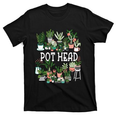 Plant Lover And Gardener Pot Head Succulent T-Shirt