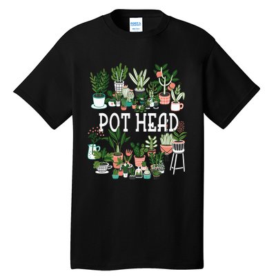 Plant Lover And Gardener Pot Head Succulent Tall T-Shirt