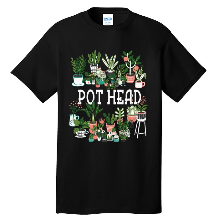 Plant Lover And Gardener Pot Head Succulent Tall T-Shirt