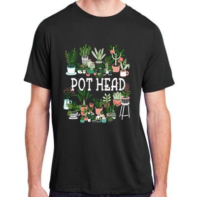 Plant Lover And Gardener Pot Head Succulent Adult ChromaSoft Performance T-Shirt