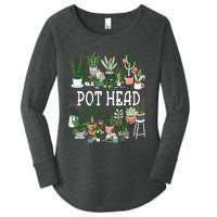 Plant Lover And Gardener Pot Head Succulent Women's Perfect Tri Tunic Long Sleeve Shirt