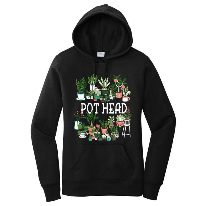 Plant Lover And Gardener Pot Head Succulent Women's Pullover Hoodie