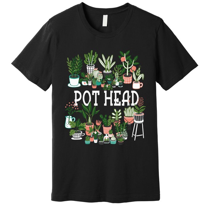 Plant Lover And Gardener Pot Head Succulent Premium T-Shirt