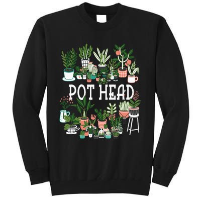 Plant Lover And Gardener Pot Head Succulent Tall Sweatshirt