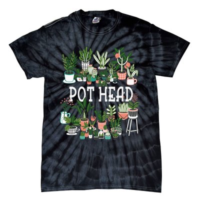 Plant Lover And Gardener Pot Head Succulent Tie-Dye T-Shirt