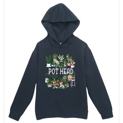 Plant Lover And Gardener Pot Head Succulent Urban Pullover Hoodie