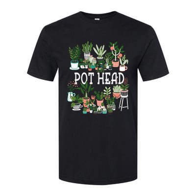 Plant Lover And Gardener Pot Head Succulent Softstyle CVC T-Shirt