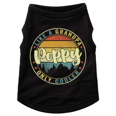 Poppy Like A Grandpa Only Cooler Funny Dad Poppy Fathers Day Doggie Tank