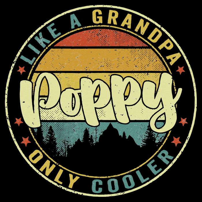 Poppy Like A Grandpa Only Cooler Funny Dad Poppy Fathers Day Cooling Performance Crew T-Shirt