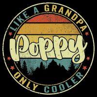 Poppy Like A Grandpa Only Cooler Funny Dad Poppy Fathers Day Drawstring Bag