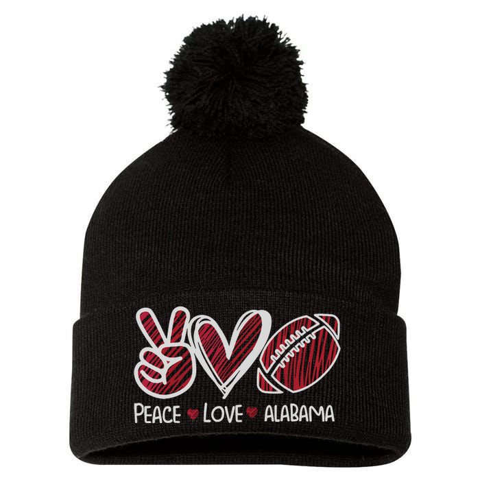 Peace Love Alabama Pom Pom 12in Knit Beanie