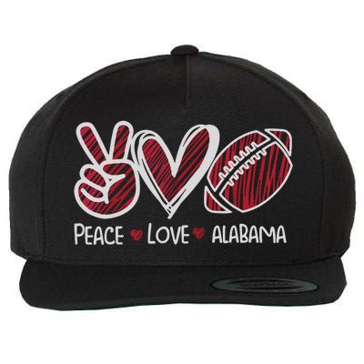 Peace Love Alabama Wool Snapback Cap