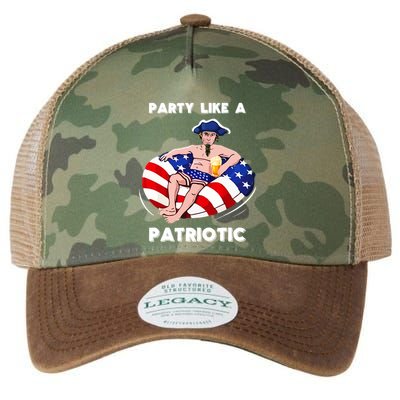 Party Like A Patriotic Beer Lover 4th Of July Pool Party Gift Legacy Tie Dye Trucker Hat
