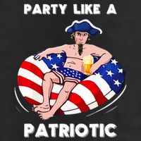 Party Like A Patriotic Beer Lover 4th Of July Pool Party Gift 7 Panel Mesh Trucker Snapback Hat