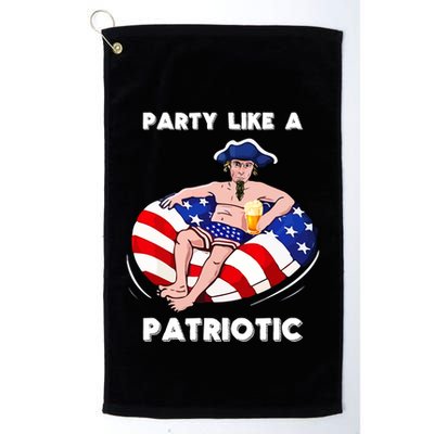 Party Like A Patriotic Beer Lover 4th Of July Pool Party Gift Golf Towel