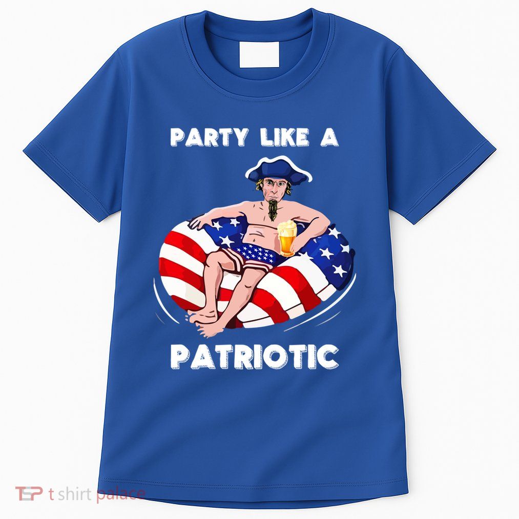 Party Like A Patriotic Beer Lover 4th Of July Pool Party Gift Tall T-Shirt