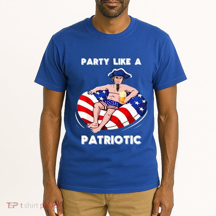 Party Like A Patriotic Beer Lover 4th Of July Pool Party Gift Tall T-Shirt