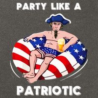 Party Like A Patriotic Beer Lover 4th Of July Pool Party Gift Cotton Canvas Backpack