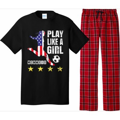 Play Like A Girl Soccer Usa United States Pajama Set