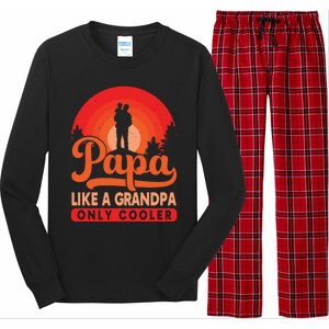 Papa Like A Grandpa Only Cooler Dad Father Definition Meaningful Gift Long Sleeve Pajama Set