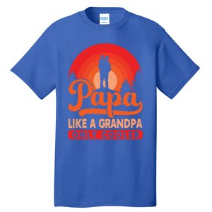 Papa Like A Grandpa Only Cooler Dad Father Definition Meaningful Gift Tall T-Shirt