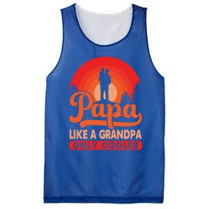 Papa Like A Grandpa Only Cooler Dad Father Definition Meaningful Gift Mesh Reversible Basketball Jersey Tank