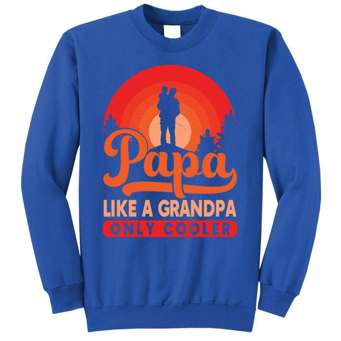 Papa Like A Grandpa Only Cooler Dad Father Definition Meaningful Gift Tall Sweatshirt