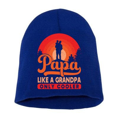 Papa Like A Grandpa Only Cooler Dad Father Definition Meaningful Gift Short Acrylic Beanie