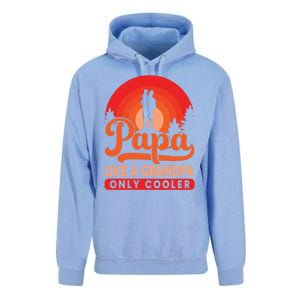 Papa Like A Grandpa Only Cooler Dad Father Definition Meaningful Gift Unisex Surf Hoodie