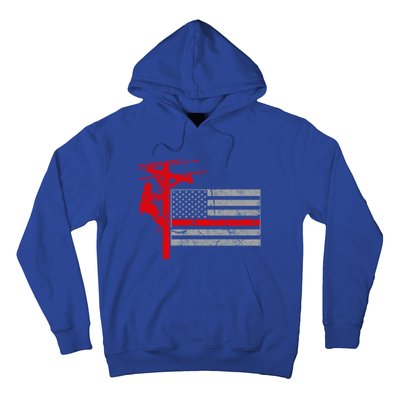 Patriotic Line American Flag Meaningful Gift Hoodie