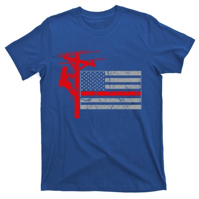 Patriotic Line American Flag Meaningful Gift T-Shirt