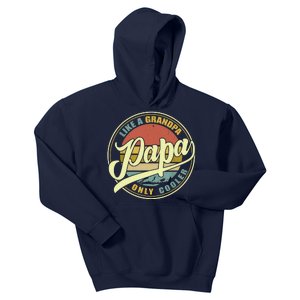 PAPA Like A Grandpa ONLY COOLER Funny Dad Papa Definition Kids Hoodie