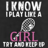 Play Like A Girl Try And Keep Up Womens Tennis Player Gift Hat